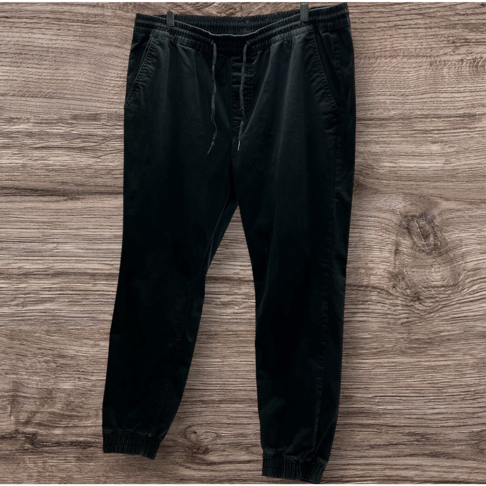 Jack & Jones Men's Drawstring Jogger Pants With Pockets Black Size XL